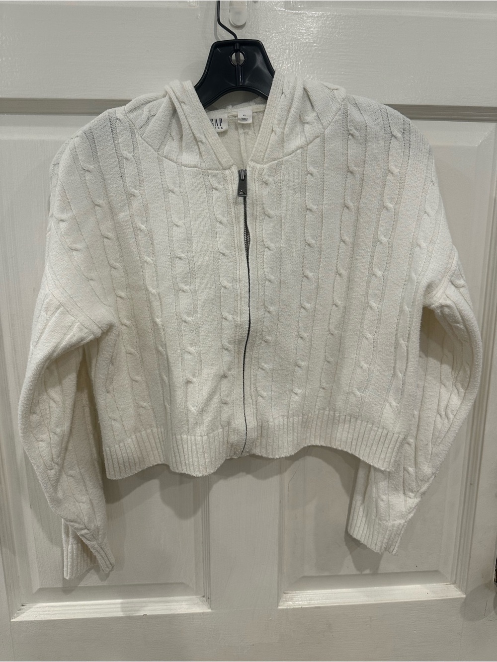 GAP Girls Cable Knit Zip Sweater Jacket Size XL